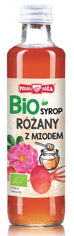 POLSKA RÓŻA Bio syrop różany z miodem