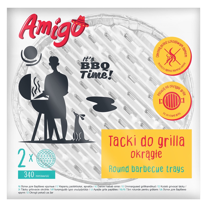 AMIGO Tacki do grilla okrągłe 340 mm 2 szt.