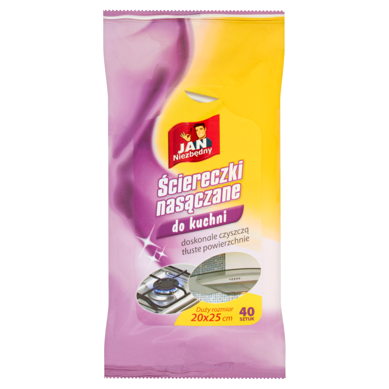 JAN NIEZBĘDNY Ściereczki nasączane do kuchni 40 szt