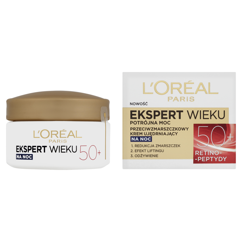 L'ORÉAL Ekspert wieku 50+ Przeciwzmarszczkowy krem ujędrniający na noc