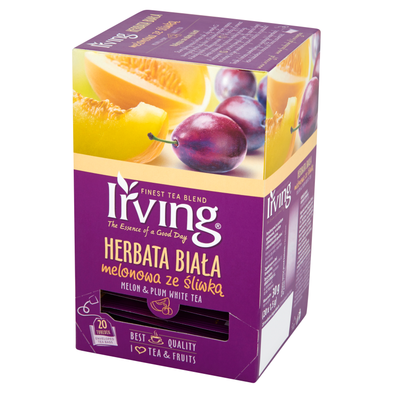 IRVING Herbata biała melonowa ze śliwką 20 torebek (saszetki) frisco.pl