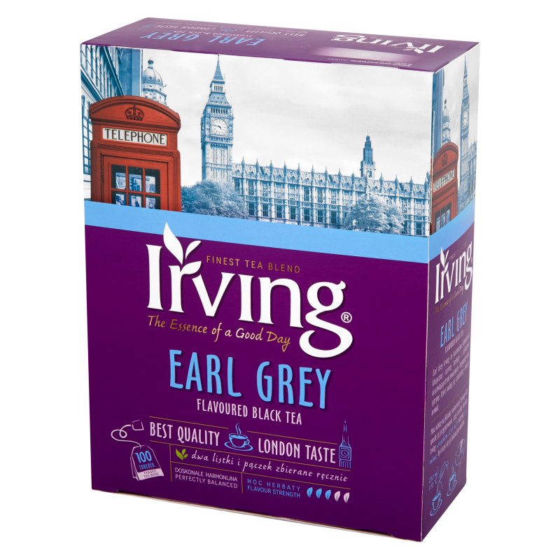 IRVING Herbata czarna Earl Grey 100 torebek ex.