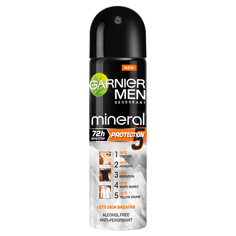 GARNIER Mineral MEN Antyperspirant w sprayu Protection 5