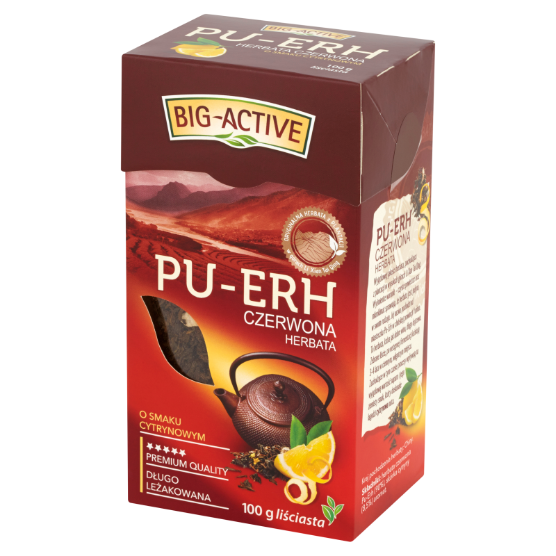 BIG-ACTIVE PU-ERH Herbata czerwona liściasta o smaku cytrynowym frisco.pl