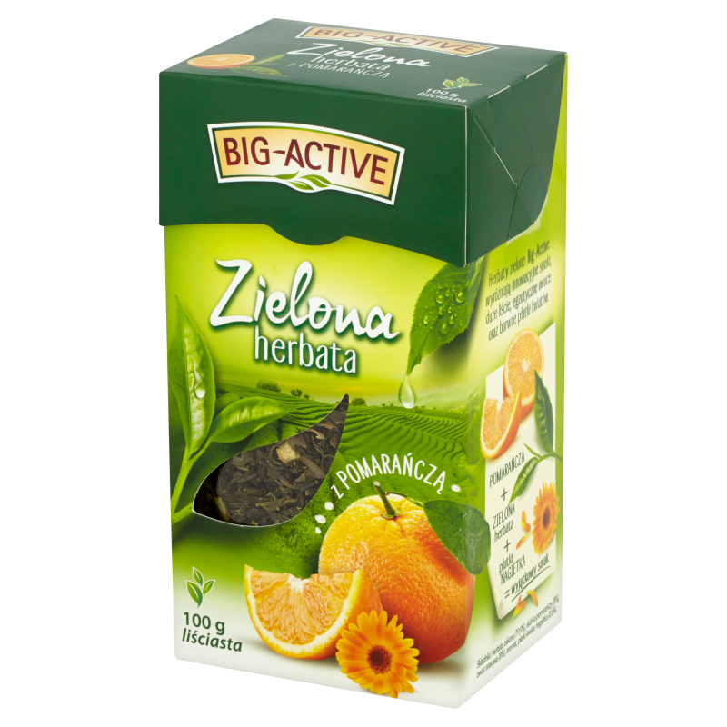 BIG-ACTIVE Herbata zielona liściasta z pomarańczą frisco.pl