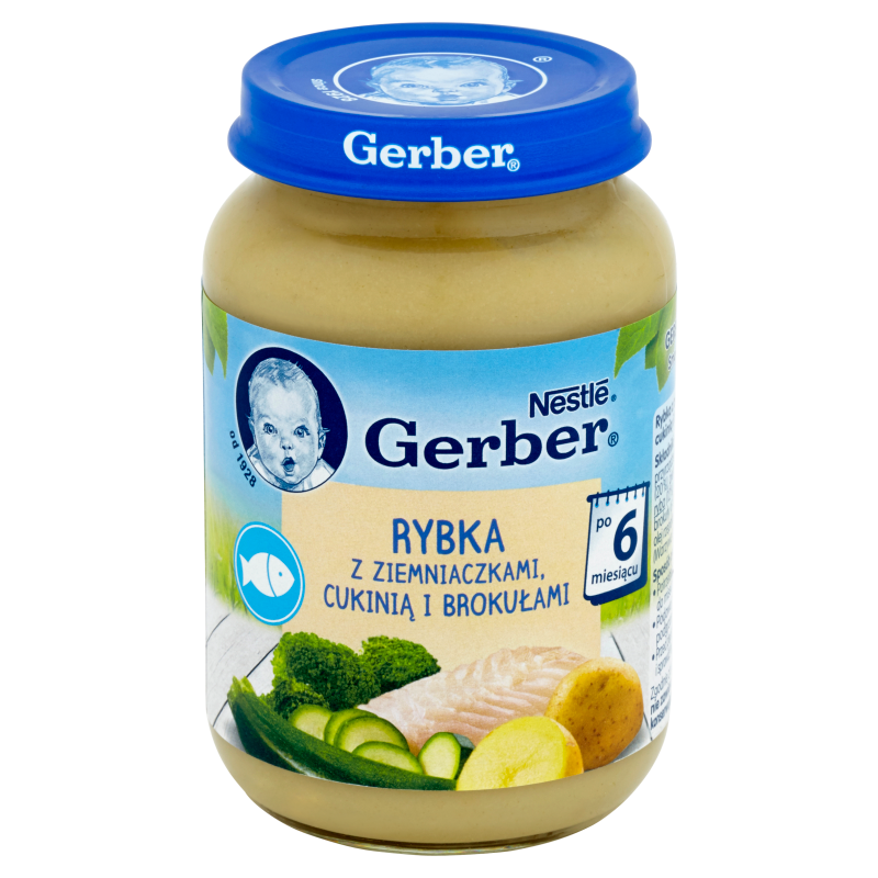 GERBER OBIADEK Rybka z ziemniaczkami, cukinią i brokułami dla niemowląt po 6 miesiącu