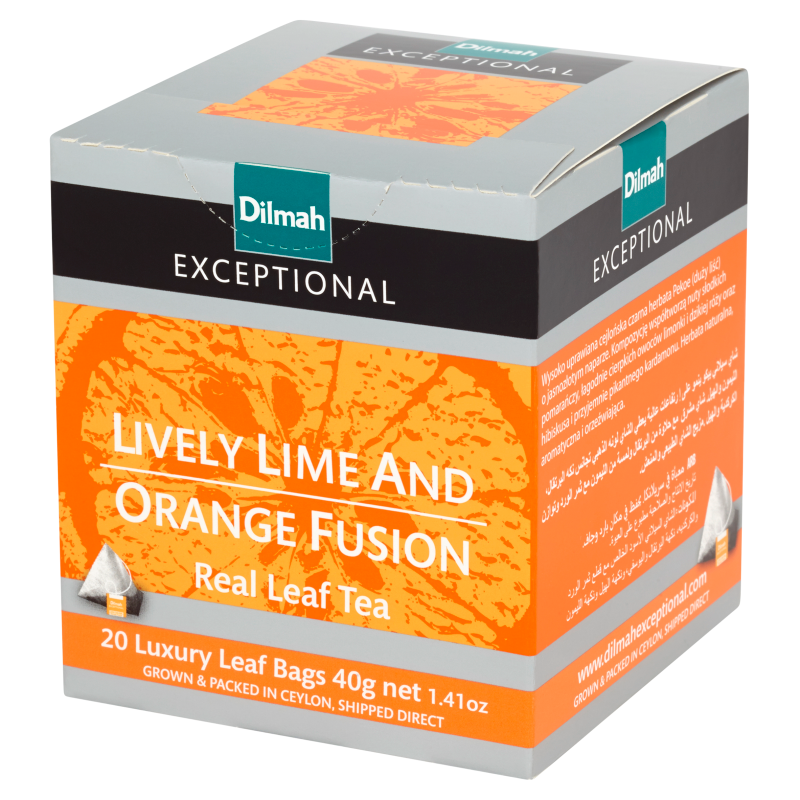 DILMAH Exceptional Herbata czarna Lime & Orange Fusion 20 torebek ex. frisco.pl
