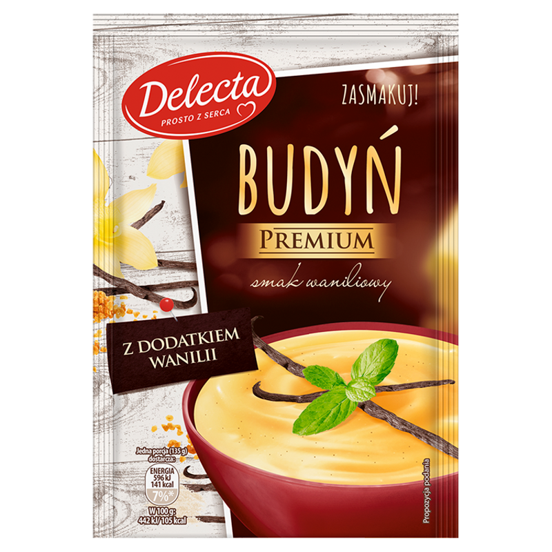 DELECTA Budyń waniliowy z naturalną wanilią frisco.pl