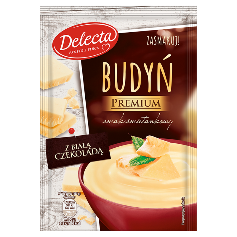 DELECTA Budyń śmietankowy z białą czekoladą frisco.pl