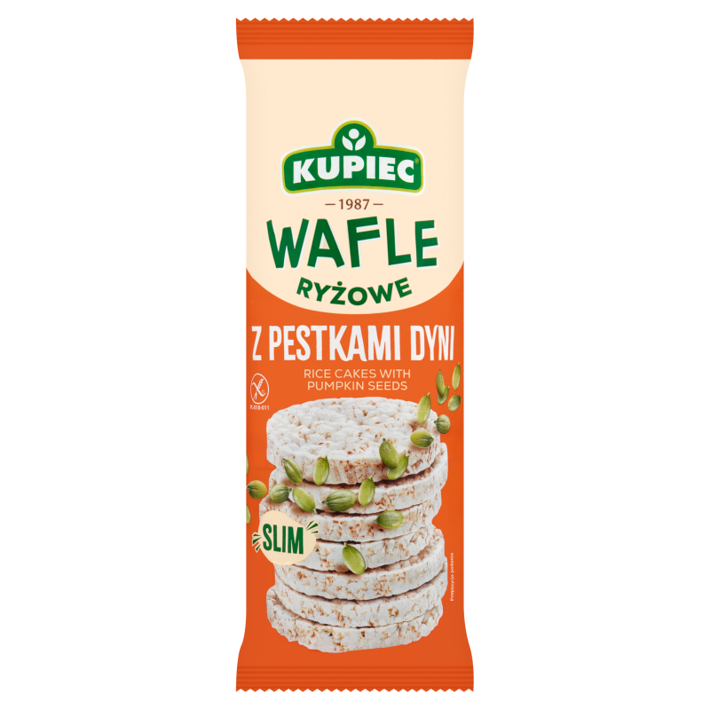 KUPIEC Wafle ryżowe z pestkami dyni