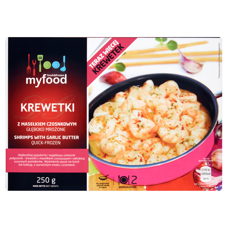 MY FOOD Krewetki obrane z sosem maślano-czosnkowym frisco.pl