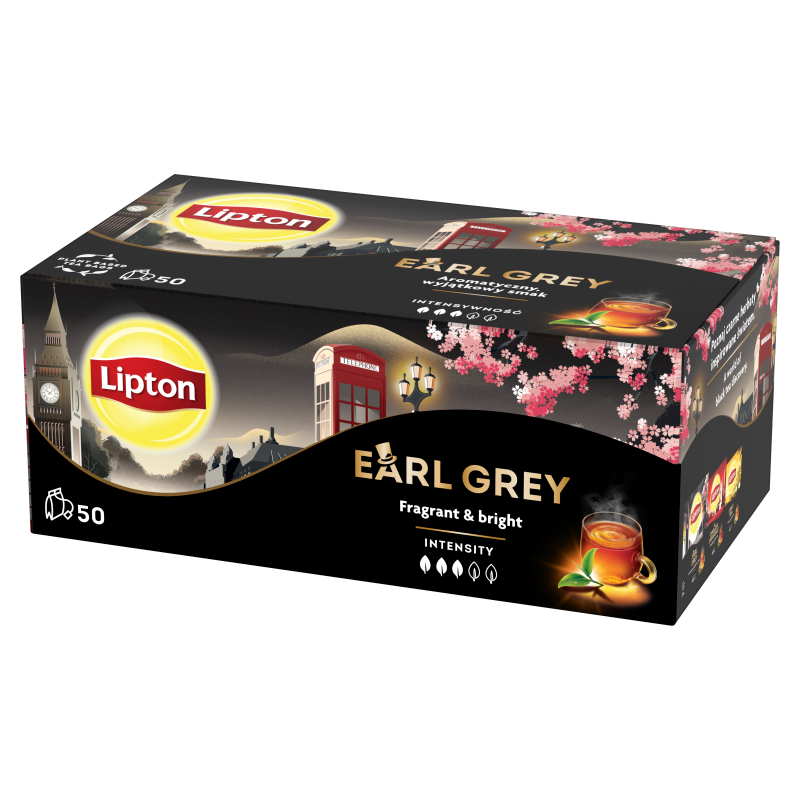 LIPTON Earl Grey Herbata czarna Classic 50 torebek frisco.pl