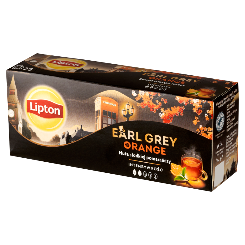 LIPTON Earl Grey Herbata czarna Orange 25 torebek frisco.pl
