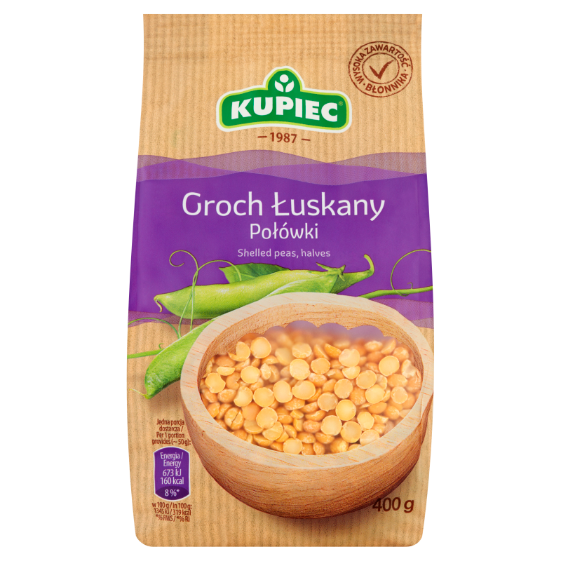 KUPIEC Groch łuskany połówki