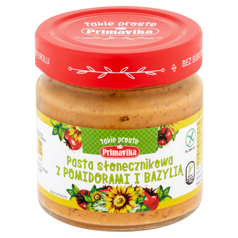 PRIMAVIKA Pasta słonecznikowa z pomidorami i bazylią bezglutenowa frisco.pl