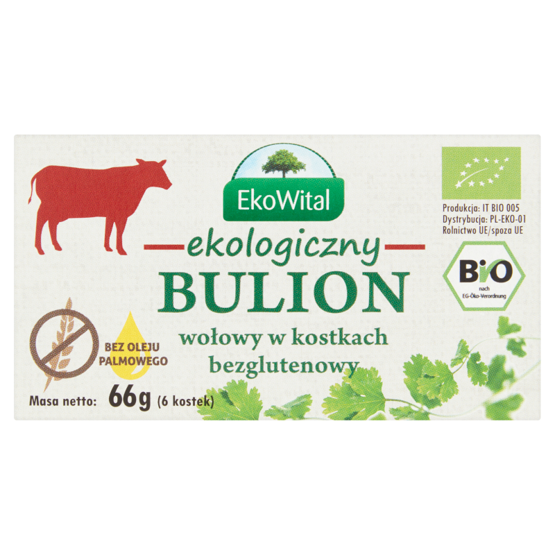 EKO WITAL Bulion wołowy (6 kostek) bezglutenowy BIO frisco.pl