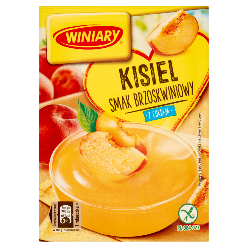 WINIARY Kisiel o smaku brzoskwiniowym bezglutenowy z cukrem