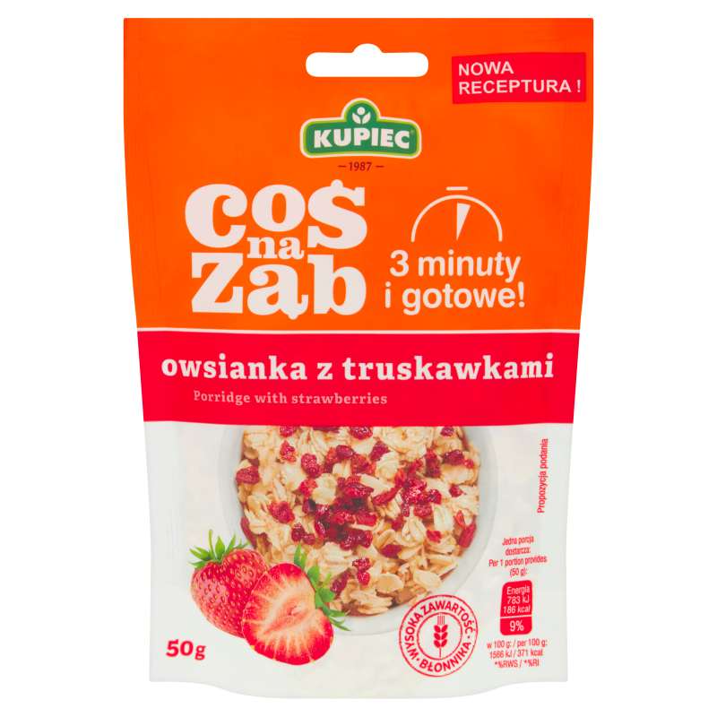 KUPIEC Coś na ząb Owsianka z truskawkami frisco.pl