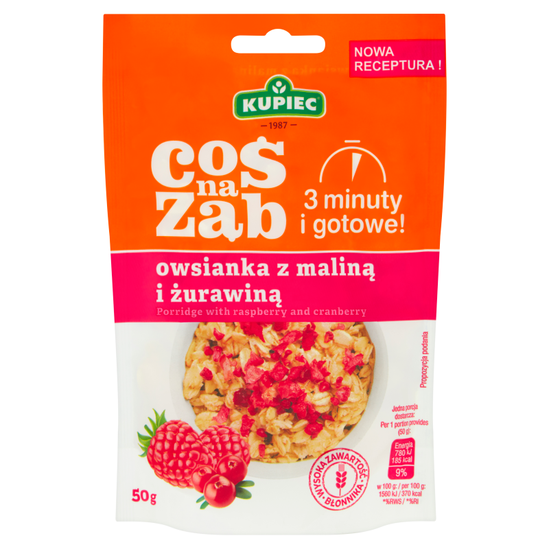 KUPIEC Coś na ząb Owsianka malinowo-żurawinowa frisco.pl