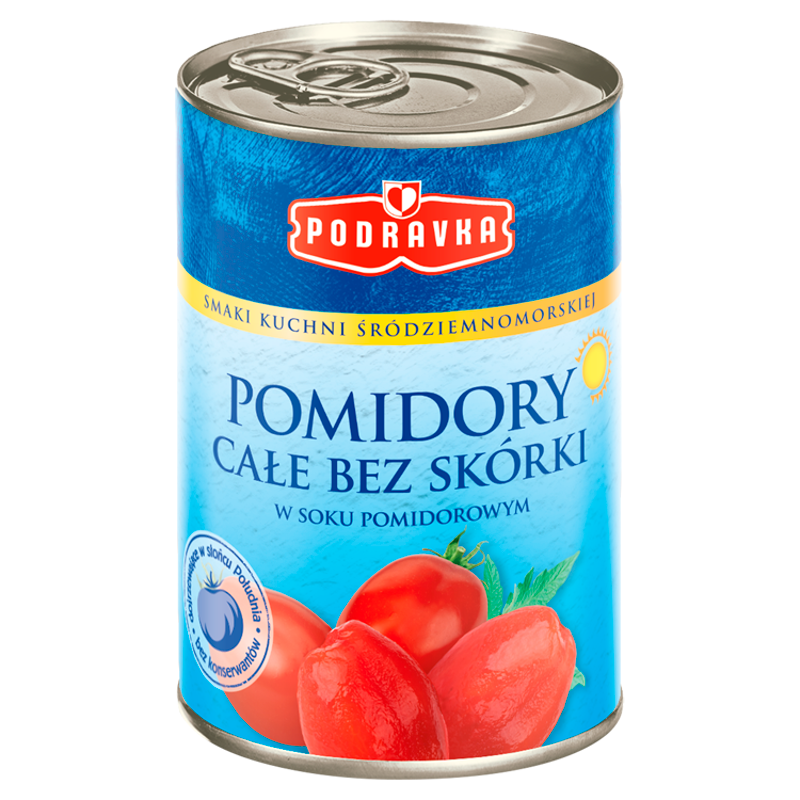 PODRAVKA Pomidory całe bez skórki w soku pomidorowym frisco.pl