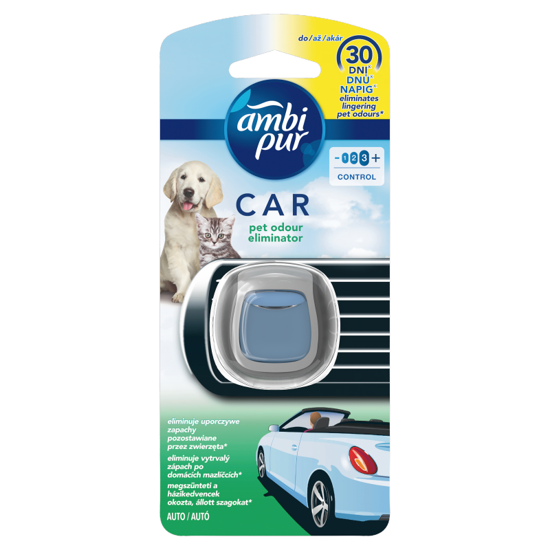 AMBI PUR CAR Samochodowy odświeżacz powietrza Pet odour elimiantion