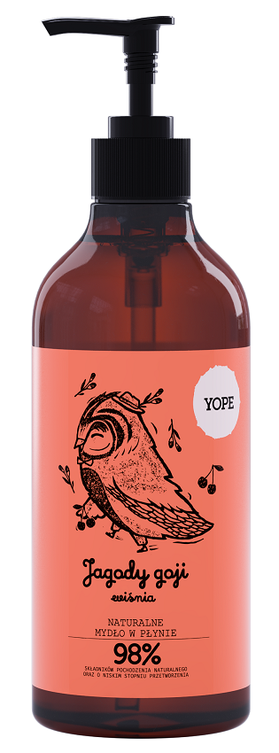 YOPE Naturalne mydło w płynie do rąk Jagody Goji i Wiśnia