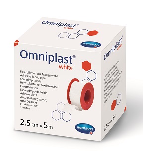 OMNIPLAST Przylepiec w kolorze białym 2,5 cm x 5 m