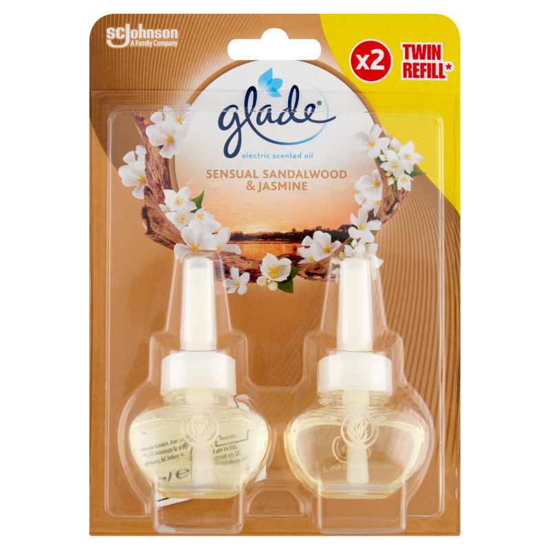 GLADE Odświeżacz powietrza Drzewo sandałowe i jaśmin - zapas 2 x 20 ml