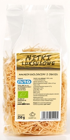 NIRO Makaron orkiszowy nitki luksusowe BIO
