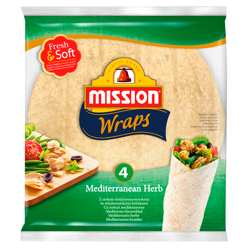 MISSION Tortilla pszenna z ziołami śródziemnomorskimi (4 szt.) frisco.pl