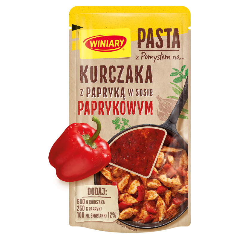 WINIARY Kurczak z papryką w sosie paprykowym (pasta) frisco.pl