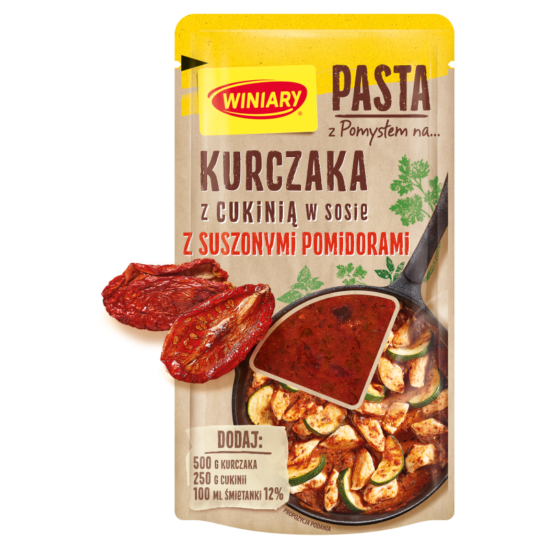 WINIARY Kurczak z cukinią w sosie z suszonymi pomidorami frisco.pl