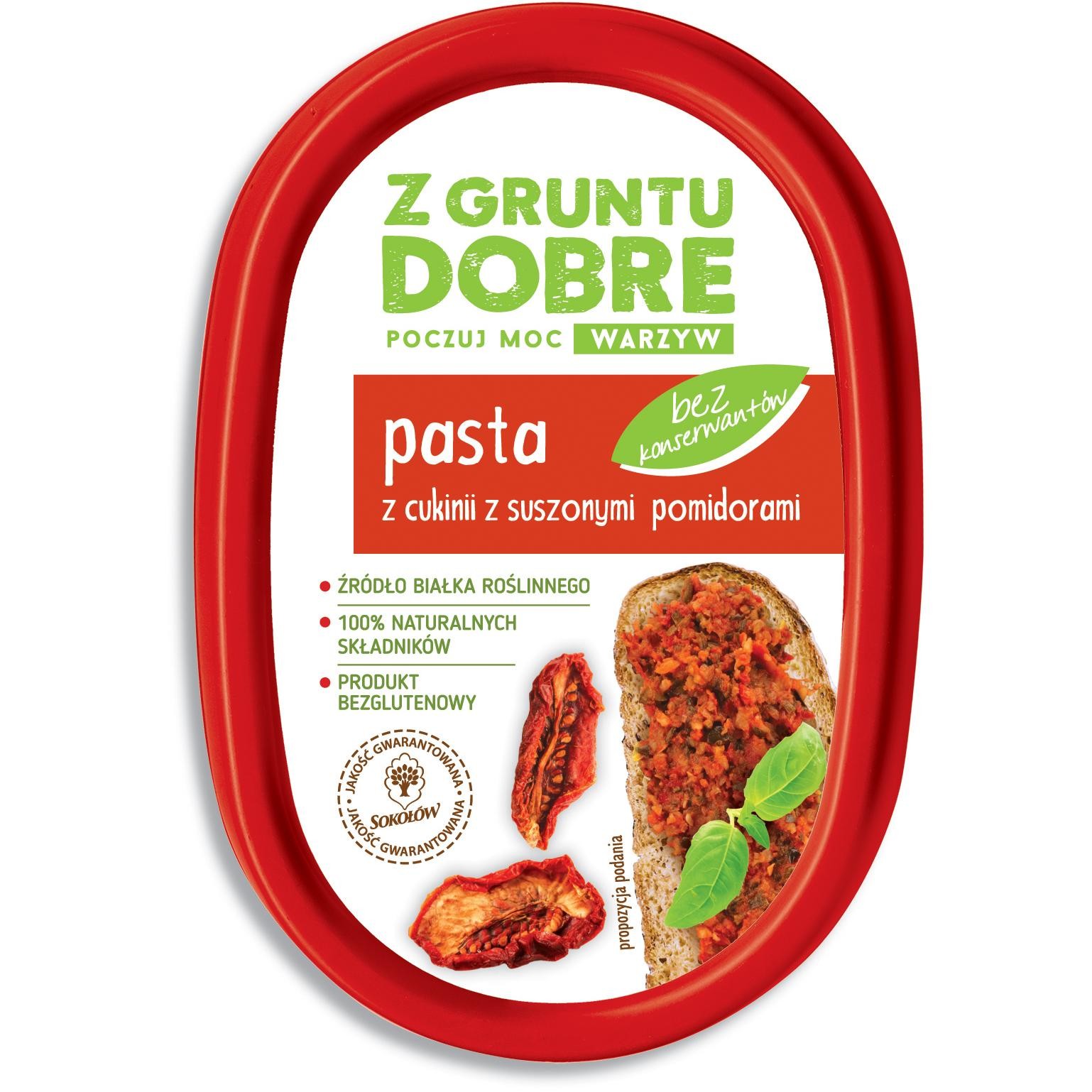 Z GRUNTU DOBRE Pasta z cukinii z suszonymi pomidorami
