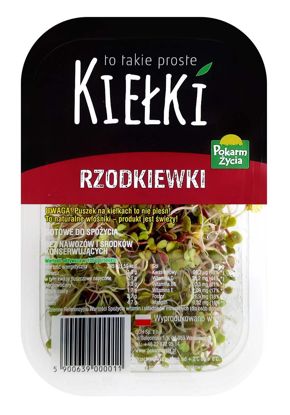 POKARM ŻYCIA Kiełki rzodkiewki frisco.pl