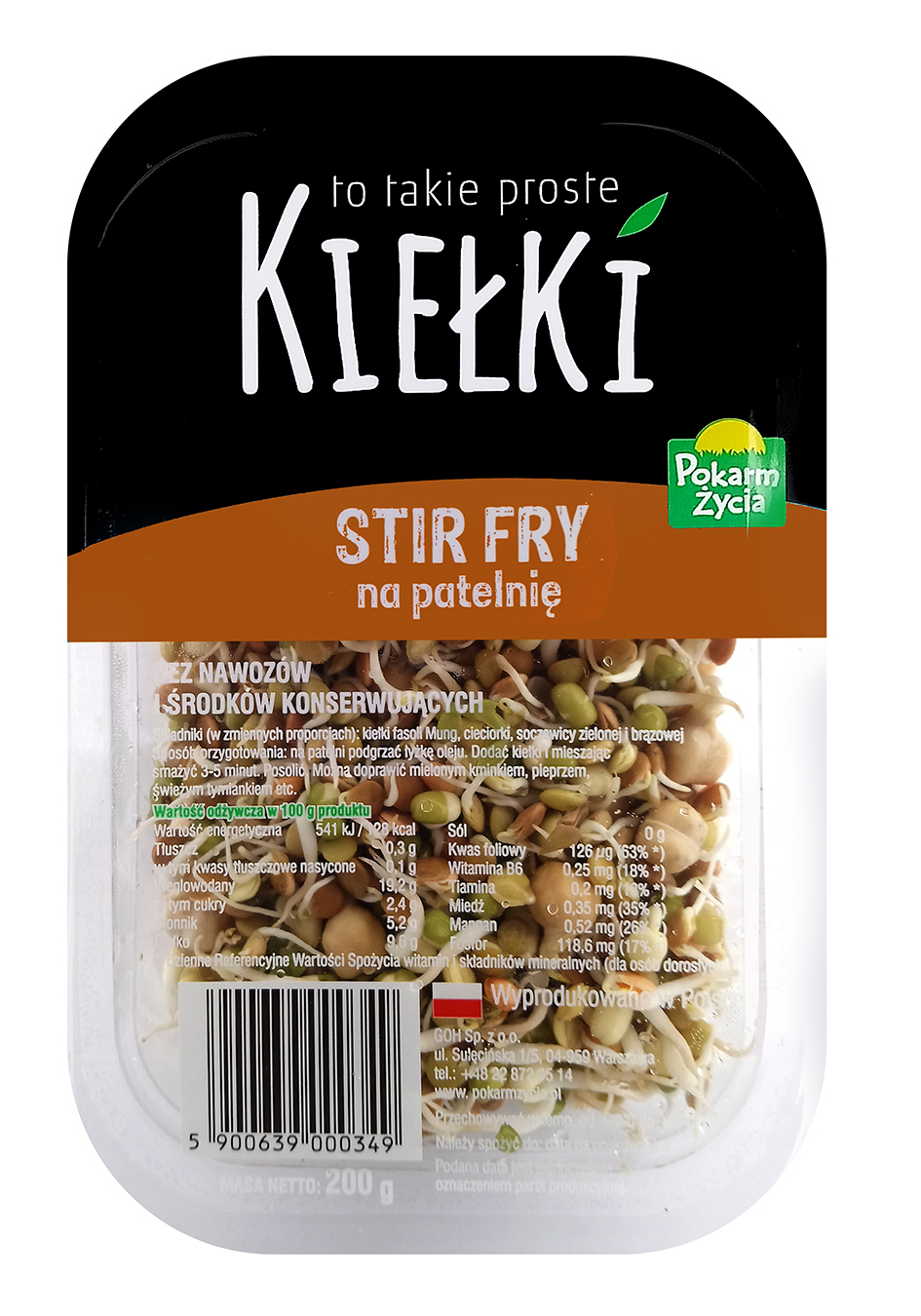 POKARM ŻYCIA Kiełki na patelnię - Stir Fry