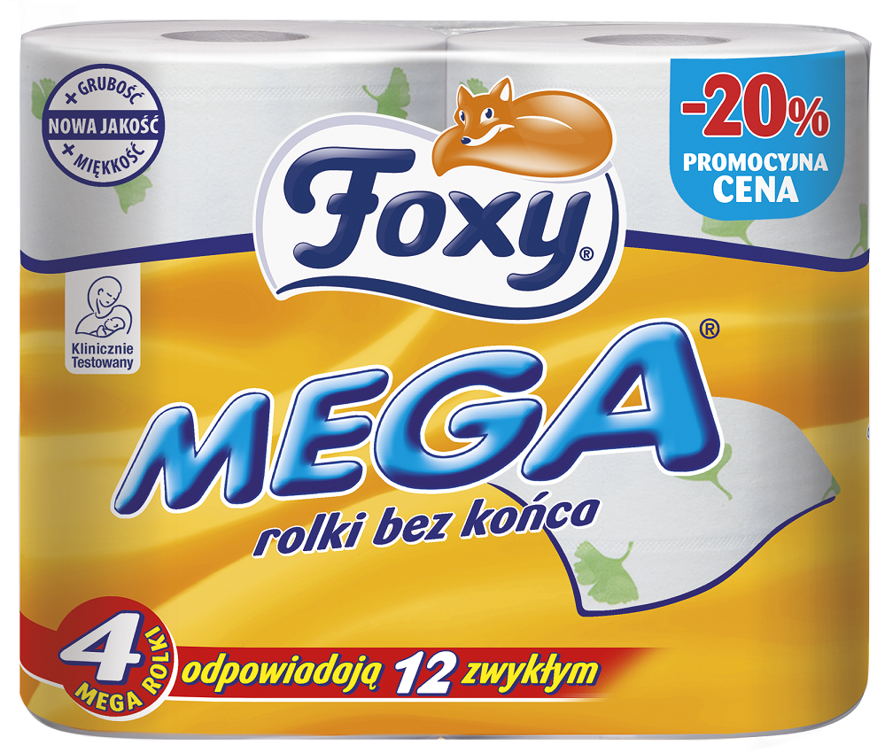 FOXY Mega Papier toaletowy 2-warstwowy dekorowany 4 szt. frisco.pl