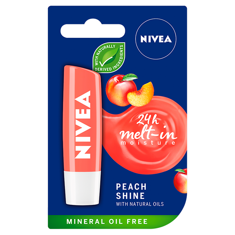 NIVEA Pielęgnująca pomadka do ust Peach Shine 4,8 g