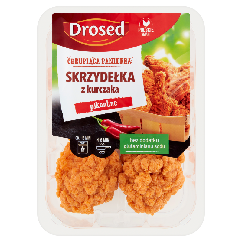 DROSED Skrzydełka z kurczaka panierowane pikantne