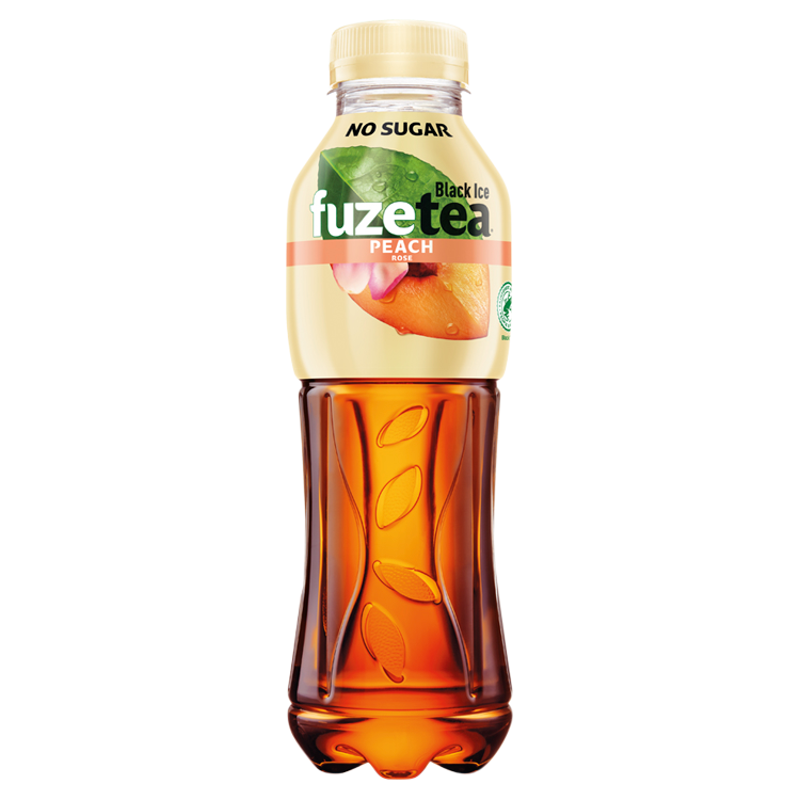 FUZETEA ZERO Napój o smaku brzoskwini i róży z ekstraktem z czarnej herbaty bez cukru