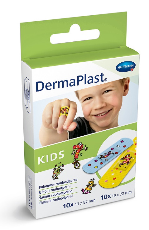 DERMAPLAST Kids Zestaw plastrów opatrunkowych wodoodpornych dla dzieci 20 szt.