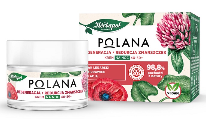 POLANA Krem na noc 40-50+, REGENERACJA - REDUKCJA ZMARSZCZEK