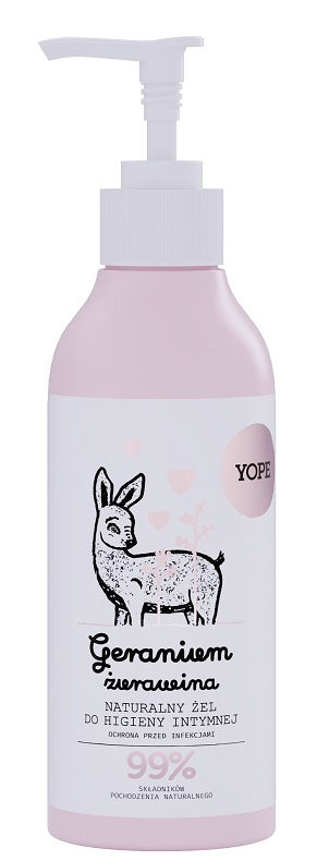YOPE Żel do higieny intymnej Geranium i Żurawina