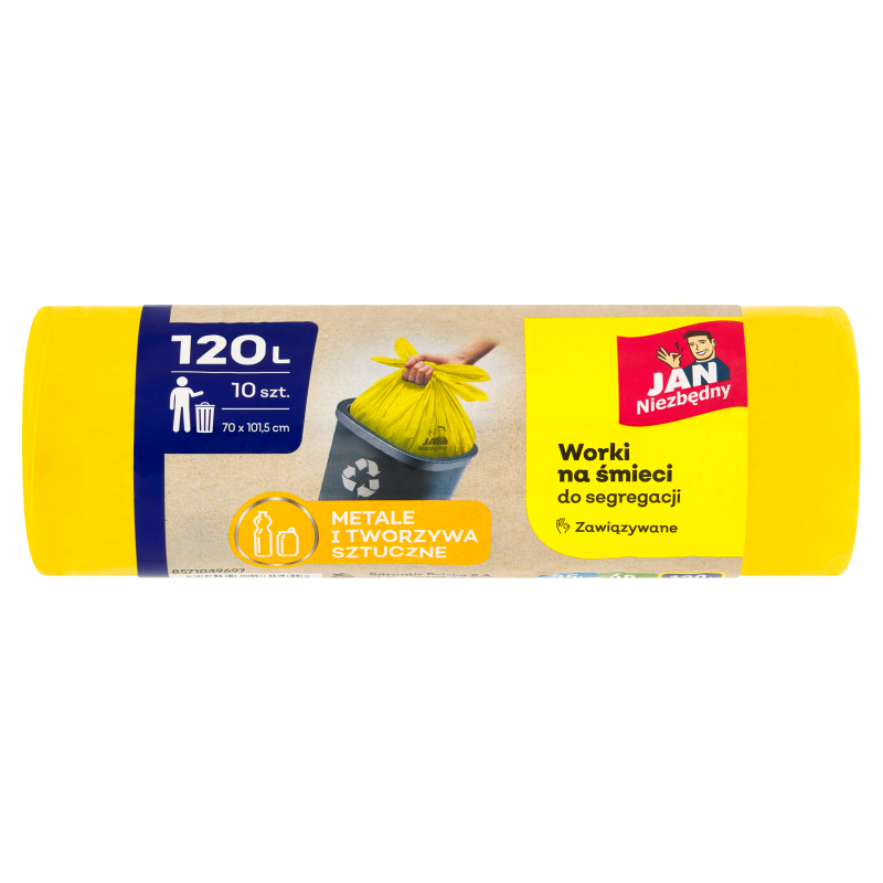 JAN NIEZBĘDNY Worki do segregacji 120l 10szt - żółty frisco.pl