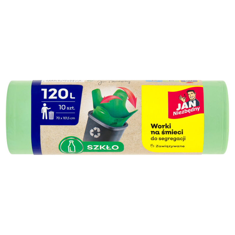 JAN NIEZBĘDNY Worki do segregacji 120l 10szt - zielony frisco.pl