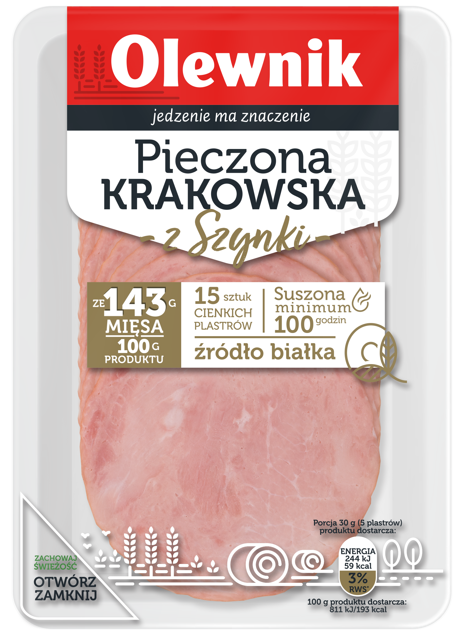 OLEWNIK Kiełbasa krakowska sucha pieczona frisco.pl
