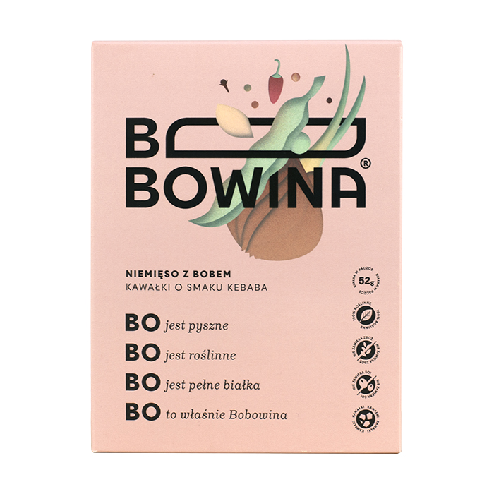 BOBOWINA Roślinne nie-mięso z bobem (kawałki o smaku kebaba)
