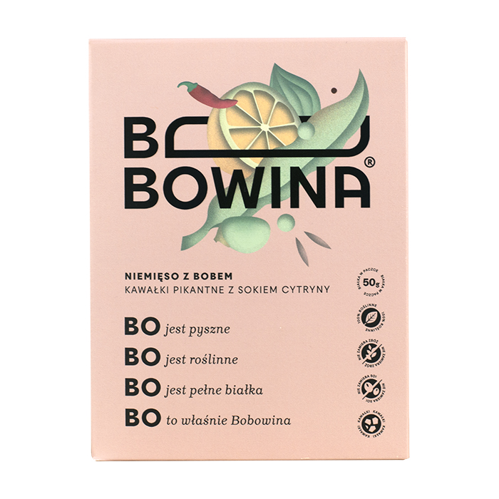 BOBOWINA Roślinne nie-mięso z bobem (kawałki o smaku cytrynowym)