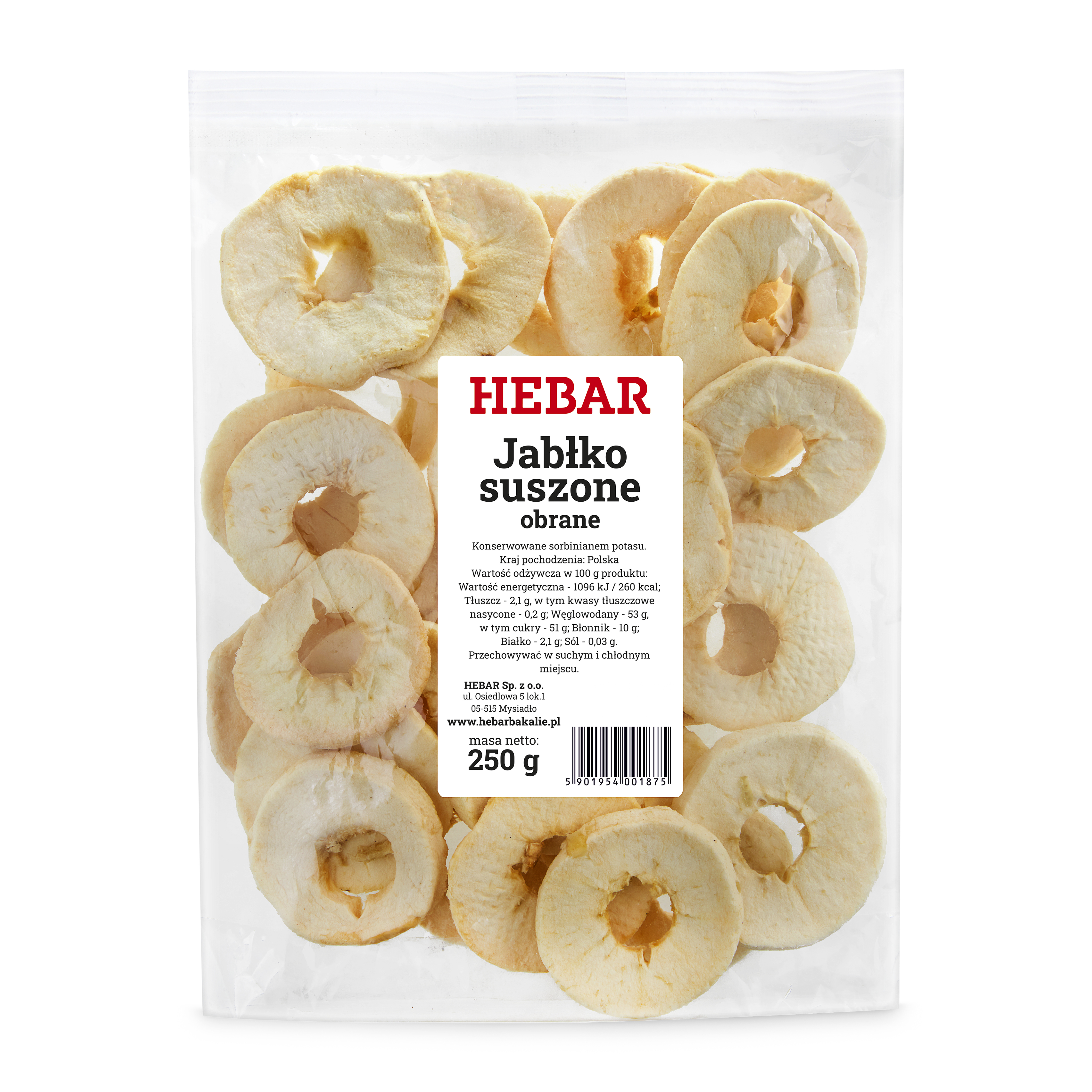 HEBAR Jabłko suszone obrane
