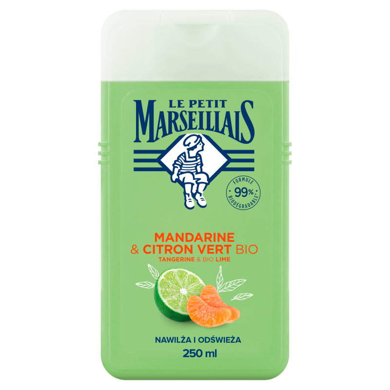LE PETIT MARSEILLAIS Żel pod prysznic Mandarynka i Limonka bio