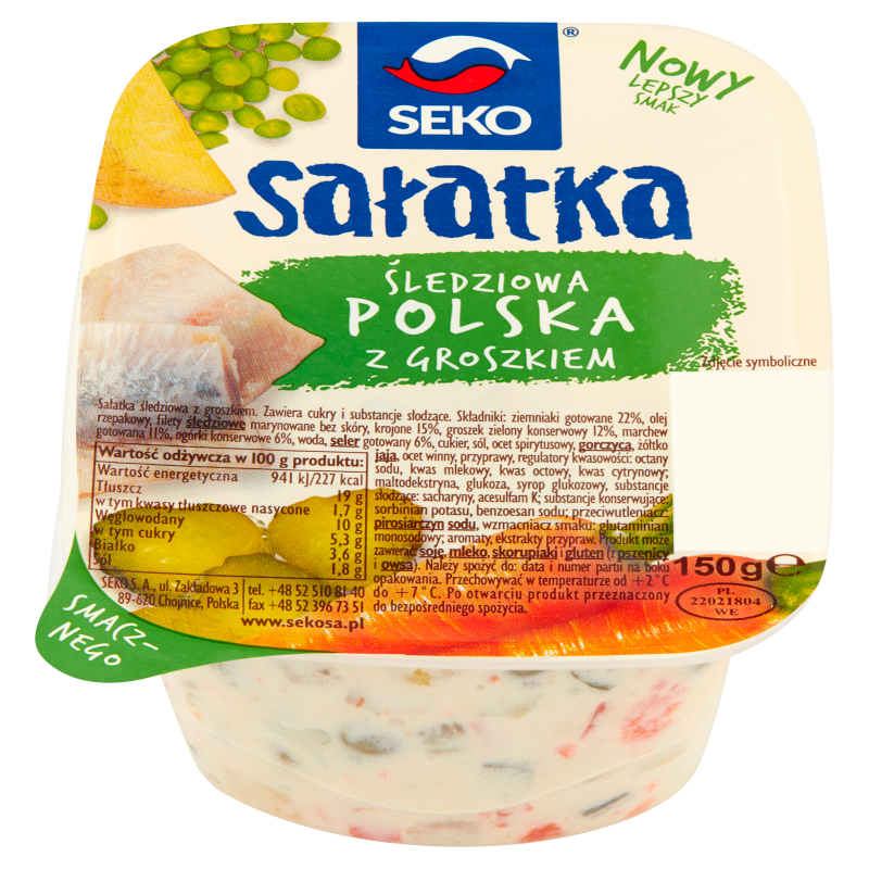 SEKO Sałatka polska ze śledziem i groszkiem